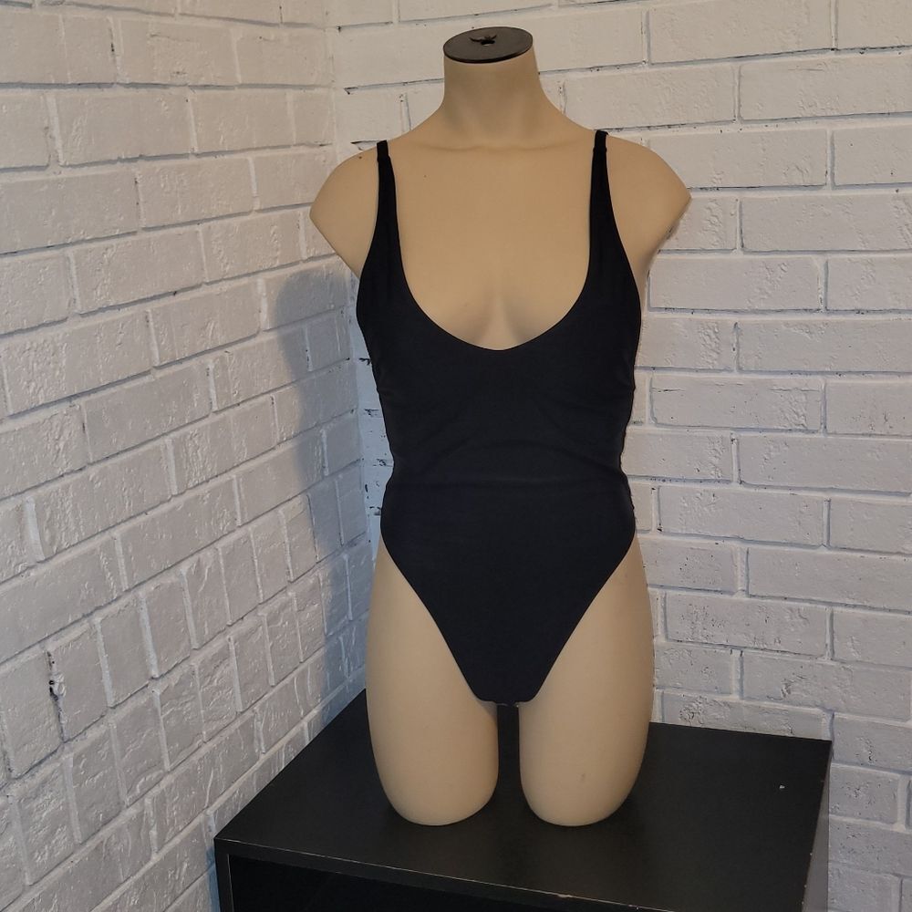 Ocean Blues Black One-Piece Swimsuit Size Small